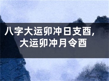 八字大运卯冲日支酉,大运卯冲月令酉