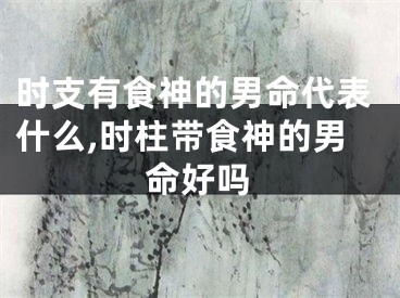 时支有食神的男命代表什么,时柱带食神的男命好吗