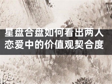 星盘合盘如何看出两人恋爱中的价值观契合度