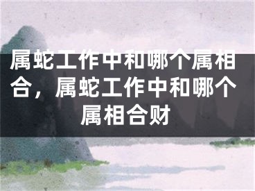 属蛇工作中和哪个属相合，属蛇工作中和哪个属相合财