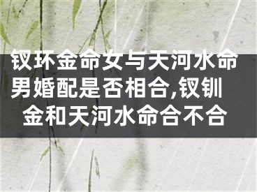 钗环金命女与天河水命男婚配是否相合,钗钏金和天河水命合不合