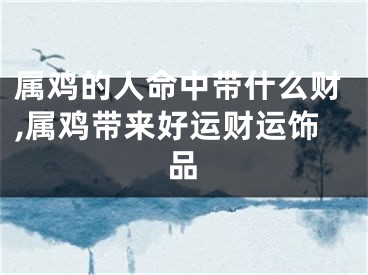属鸡的人命中带什么财,属鸡带来好运财运饰品