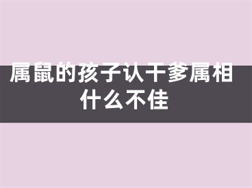 属鼠的孩子认干爹属相什么不佳
