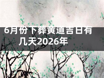 6月份下葬黄道吉日有几天2026年