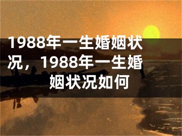 1988年一生婚姻状况,1988年一生婚姻状况如何