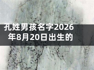 孔姓男孩名字2026年8月20日出生的