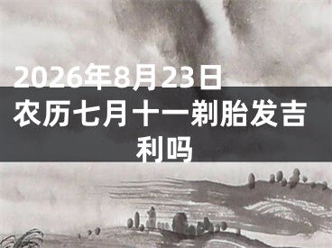 2026年8月23日农历七月十一剃胎发吉利吗