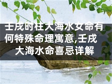 壬戌时柱大海水女命有何特殊命理寓意,壬戌大海水命喜忌详解