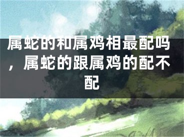 属蛇的和属鸡相最配吗，属蛇的跟属鸡的配不配