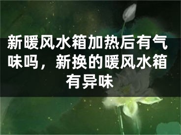 新暖风水箱加热后有气味吗，新换的暖风水箱有异味