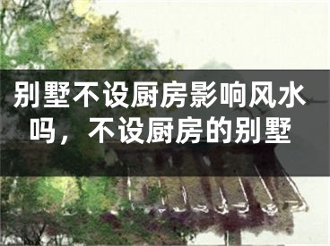 别墅不设厨房影响风水吗，不设厨房的别墅