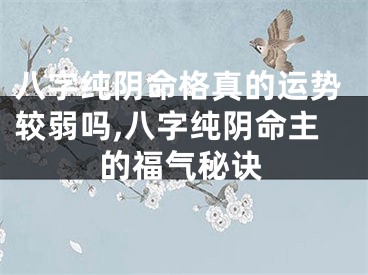 八字纯阴命格真的运势较弱吗,八字纯阴命主的福气秘诀