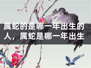 属蛇的是哪一年出生的人，属蛇是哪一年出生