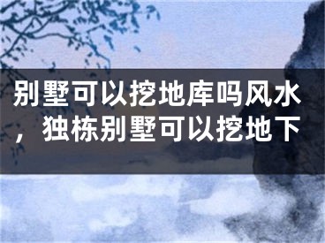别墅可以挖地库吗风水，独栋别墅可以挖地下