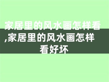 家居里的风水画怎样看,家居里的风水画怎样看好坏