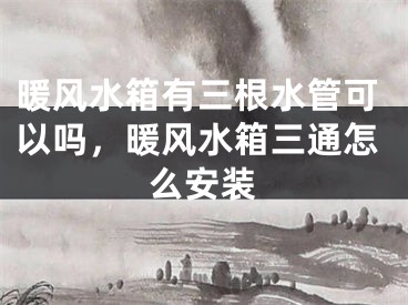 暖风水箱有三根水管可以吗，暖风水箱三通怎么安装