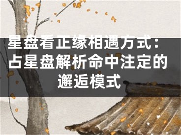 星盘看正缘相遇方式：占星盘解析命中注定的邂逅模式