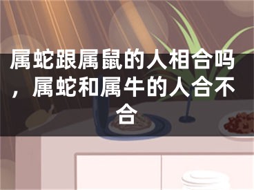 属蛇跟属鼠的人相合吗，属蛇和属牛的人合不合