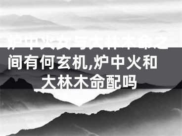 炉中火女与大林木命之间有何玄机,炉中火和大林木命配吗