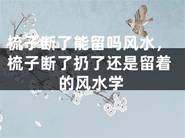 梳子断了能留吗风水，梳子断了扔了还是留着的风水学