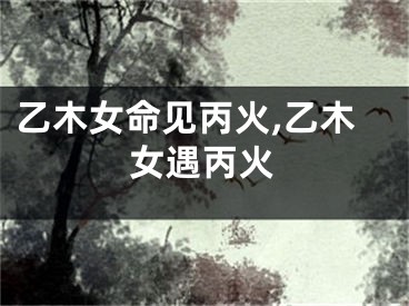 乙木女命见丙火,乙木女遇丙火
