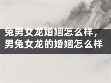 兔男女龙婚姻怎么样，男兔女龙的婚姻怎么样