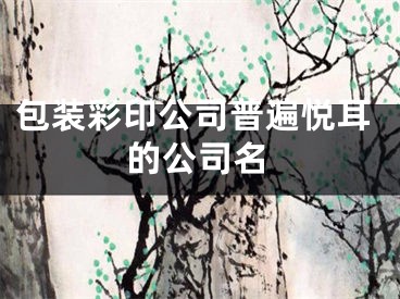 包装彩印公司普遍悦耳的公司名