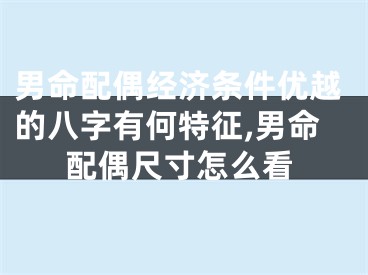 男命配偶经济条件优越的八字有何特征,男命配偶尺寸怎么看