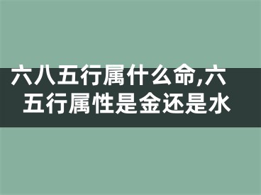六八五行属什么命,六五行属性是金还是水
