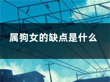 属狗女的缺点是什么