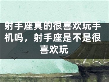 射手座真的很喜欢玩手机吗，射手座是不是很喜欢玩