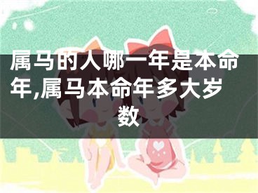属马的人哪一年是本命年,属马本命年多大岁数