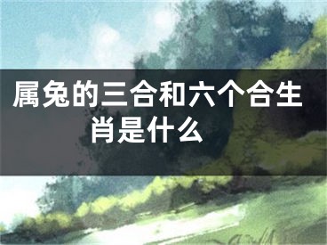 属兔的三合和六个合生肖是什么 