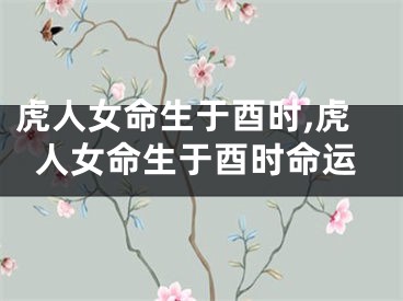 虎人女命生于酉时,虎人女命生于酉时命运