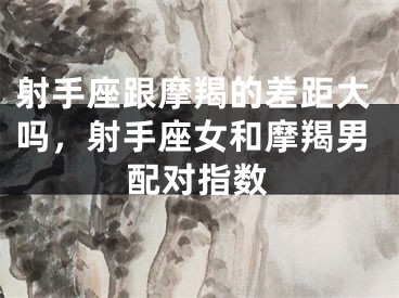 射手座跟摩羯的差距大吗,射手座女和摩羯男配对指数