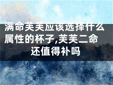 满命芙芙应该选择什么属性的杯子,芙芙二命还值得补吗