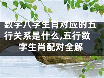 数字八字生肖对应的五行关系是什么,五行数字生肖配对全解