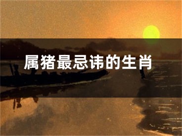 属猪最忌讳的生肖