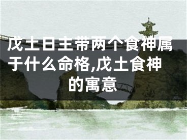 戊土日主带两个食神属于什么命格,戊土食神的寓意