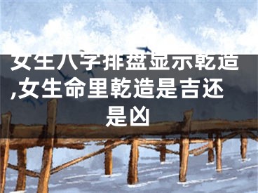 女生八字排盘显示乾造,女生命里乾造是吉还是凶