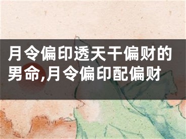 月令偏印透天干偏财的男命,月令偏印配偏财