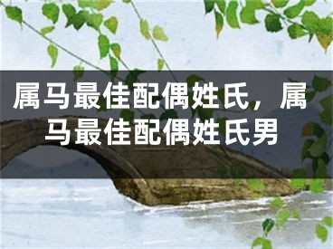 属马最佳配偶姓氏，属马最佳配偶姓氏男
