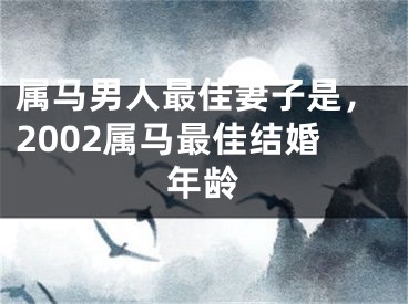 属马男人最佳妻子是，2002属马最佳结婚年龄
