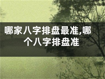 哪家八字排盘最准,哪个八字排盘准