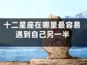 十二星座在哪里最容易遇到自己另一半