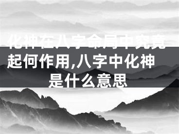 化神在八字命局中究竟起何作用,八字中化神是什么意思