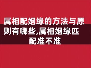 属相配姻缘的方法与原则有哪些,属相姻缘匹配准不准
